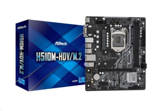 Obrázek ASRock MB Sc LGA1200 H510M-HDV/M.2, Intel H510, 2xDDR4, 1xHDMI, 1xDVI, 1xVGA, mATX