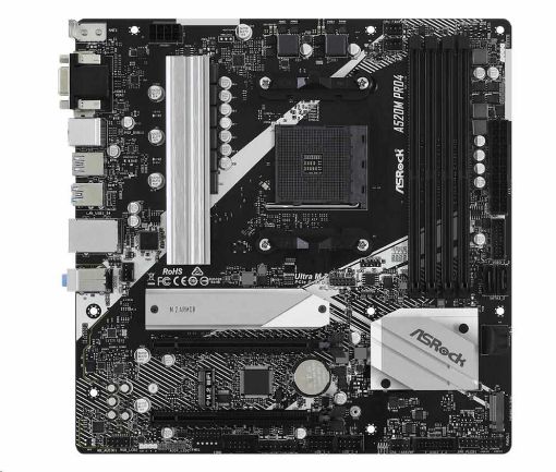 Obrázek ASRock MB Sc AM4 A520M PRO4, AMD A520, 4xDDR4, HDMI, DP