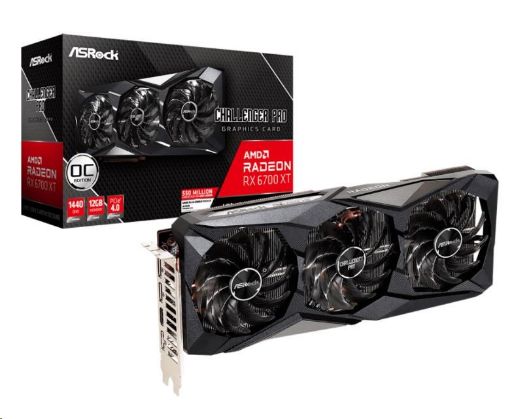 Obrázek ASRock VGA AMD Radeon RX 6700 XT Challenger Pro 12GB OC, RX 6700 XT, 12GB GDDR6, 3xDP, 1xHDMI