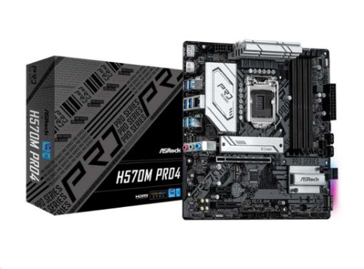 Obrázek ASRock MB Sc LGA1200 H570M PRO4, Intel H570, 4xDDR4, 1xDP, 1xHDMI, mATX