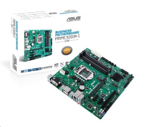 Obrázek ASUS MB Sc LGA1151 PRIME B360M-C/CSM (SW + PUR RMA), Intel B360, 4xDDR4, 2xDP, 1xHDMI, 1xVGA, mATX