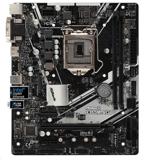 Obrázek ASRock MB Sc LGA1151 B365M-HDV ,Intel B365, 4xDDR4, HDMI, DVI