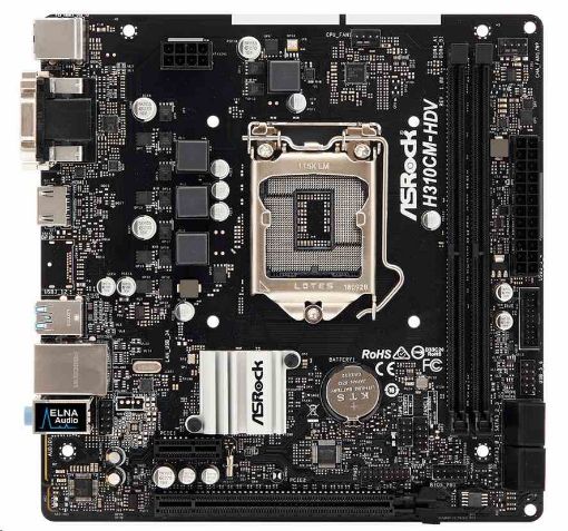 Obrázek ASRock MB Sc LGA1151 H310CM-HDV ,Intel H310, 2xDDR4, HDMI, DVI