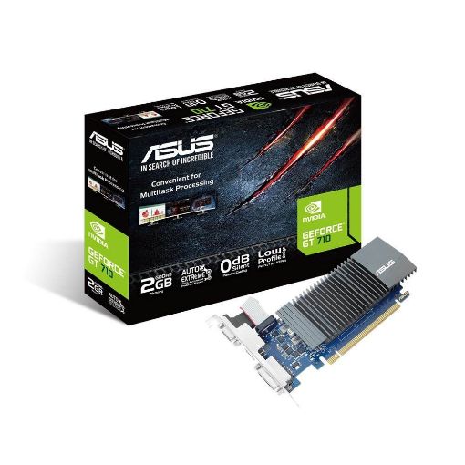 Obrázek ASUS VGA NVIDIA GT710-SL-2GD5-BRK, GT 710, 2GB GDDR5, 1xHDMI, 1xDVI, 1xVGA