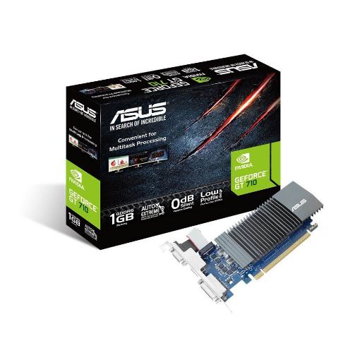 Obrázek ASUS VGA NVIDIA GT710-SL-1GD5-BRK, GT 710, 1GB GDDR5, 1xHDMI, 1xDVI, 1xVGA