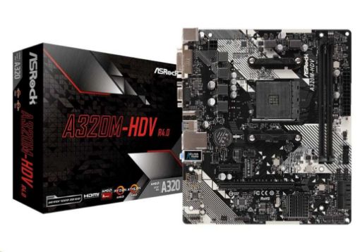 Obrázek ASRock MB Sc AM4 A320M-HDV R4.0, AMD A320, 2x DDR4, VGA, mATX