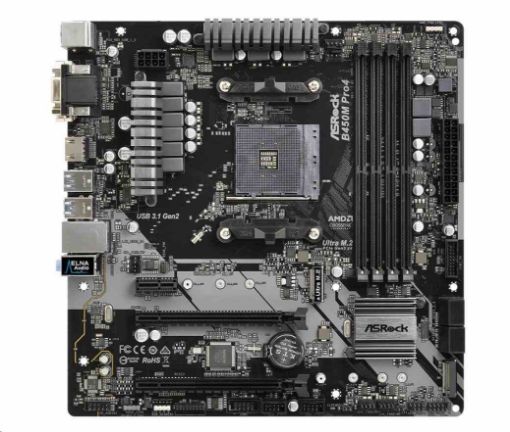 Obrázek ASRock MB Sc AM4 B450M PRO4, AMD B450, 4xDDR4, VGA, mATX