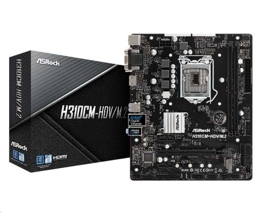 Obrázek ASRock MB Sc LGA1151 H310CM-HDV/M.2, Intel H310, 2xDDR4, VGA, mATX