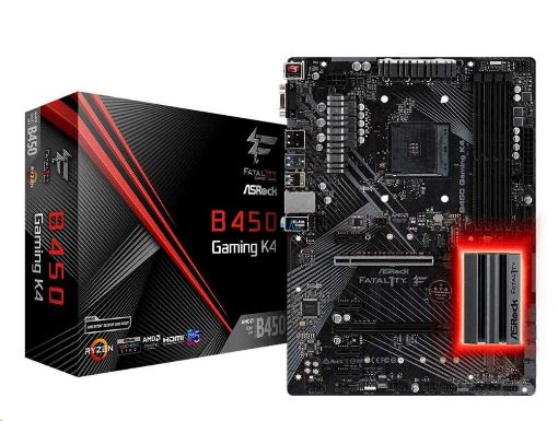 Obrázek ASRock MB Sc AM4 Fatal1ty B450 Gaming K4, AMD B450, 4xDDR4, VGA