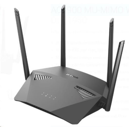 Obrázek D-Link DIR-1950 Wireless AC1900 MU-MIMO Wi-Fi Gigabit Router, 4x gigabit RJ45