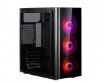 Obrázek SPIRE skříň VISION 7022 RGB + 3x 12CM RGB FANS, Midi Tower, gaming, bez zdroje, Black