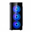 Obrázek SPIRE skříň VISION 7022 RGB + 3x 12CM RGB FANS, Midi Tower, gaming, bez zdroje, Black