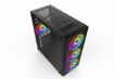 Obrázek SPIRE skříň VISION 7022 RGB + 3x 12CM RGB FANS, Midi Tower, gaming, bez zdroje, Black