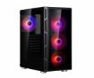 Obrázek SPIRE skříň VISION 7025 RGB + 4x 12CM RGB fans, Midi Tower, gaming, bez zdroje, Black