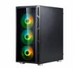 Obrázek SPIRE skříň VISION 7025 RGB + 4x 12CM RGB fans, Midi Tower, gaming, bez zdroje, Black