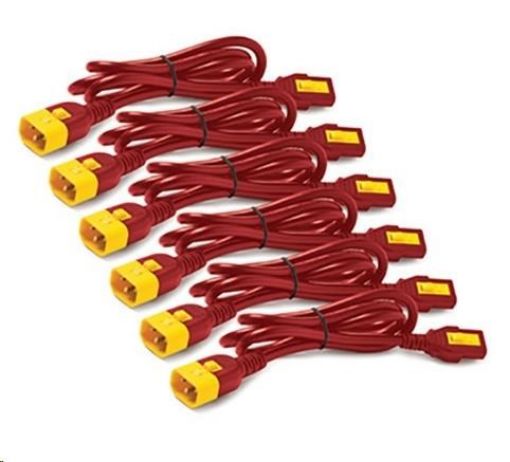 Obrázek APC Power Cord Kit (6 ks), Locking, C13 to C14, 1.2m, Red