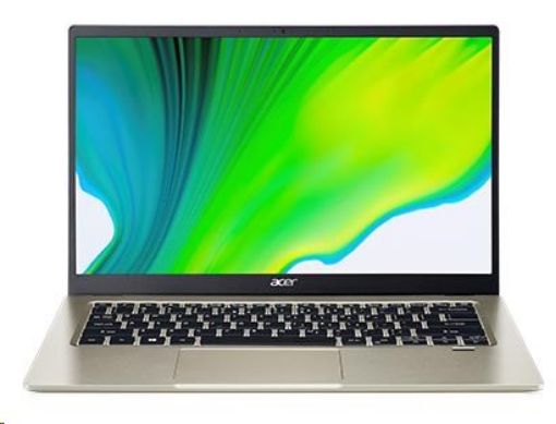 Obrázek ACER NTB Swift 1 (SF114-33-P0JZ) - 14" IPS FHD,Pentium Silver N5030,8GB LPDDR4,256GB SSD,UHD Graphics 605,W10H,zlatá