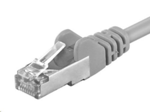 Obrázek PREMIUMCORD F/UTP 15m CAT.6 patch kabel awg26 šedá