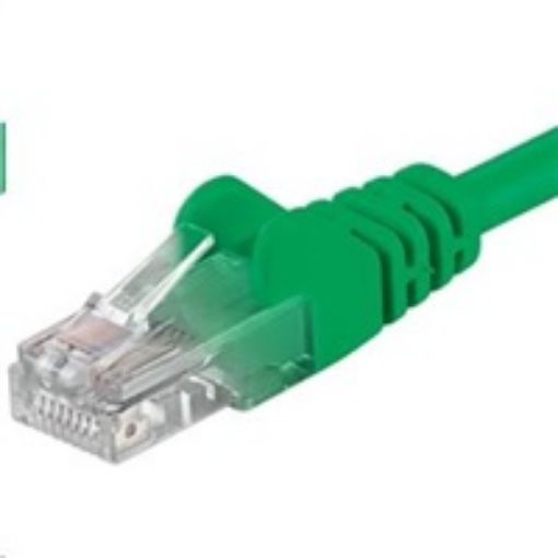 Obrázek PREMIUMCORD Patch kabel UTP RJ45-RJ45 CAT5e 10m zelená