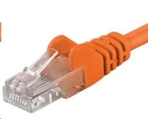 Obrázek PREMIUMCORD Patch kabel UTP RJ45-RJ45 CAT5e 0.25m oranžová