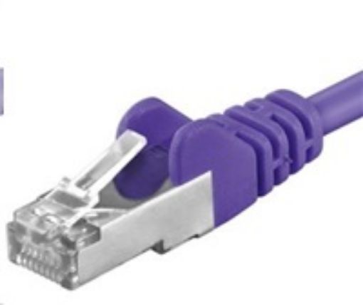 Obrázek PREMIUMCORD Patch kabel CAT6a S-FTP, RJ45-RJ45, AWG 26/7 2m fialová