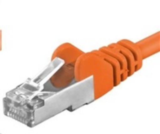 Obrázek PREMIUMCORD Patch kabel CAT6a S-FTP, RJ45-RJ45, AWG 26/7 1m oranžová