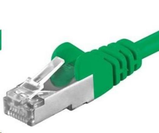 Obrázek PREMIUMCORD Patch kabel CAT6a S-FTP, RJ45-RJ45, AWG 26/7 0,25m zelená