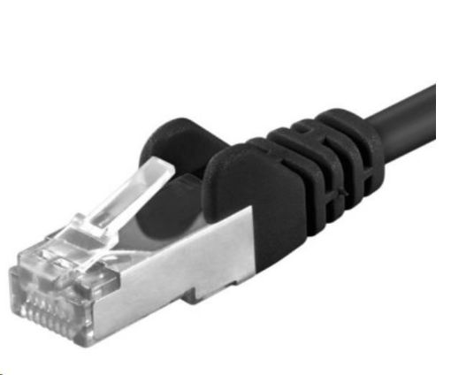 Obrázek PREMIUMCORD Patch kabel CAT6a S-FTP, RJ45-RJ45, AWG 26/7 0,25m černá