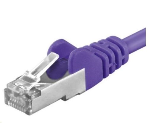 Obrázek PREMIUMCORD Patch kabel CAT6a S-FTP, RJ45-RJ45, AWG 26/7 0,25m fialová