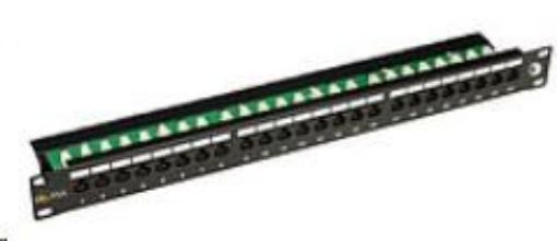 Obrázek Solarix Patch panel 24 x RJ45 CAT6 UTP s vyvazovací lištou černý 1U SX24L-6-UTP-BK