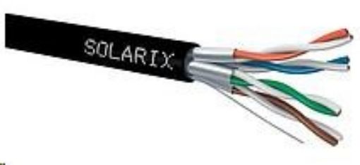 Obrázek Instalační kabel Solarix STP, Cat6A, drát, PE, cívka 500m SXKD-6A-STP-PE