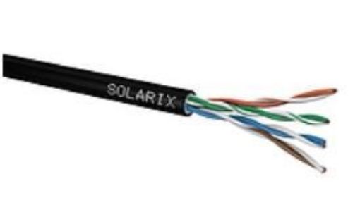 Obrázek Instalační kabel Solarix venkovní gelový UTP, Cat5E, drát, PE, box 305m SXKD-5E-UTP-PEG