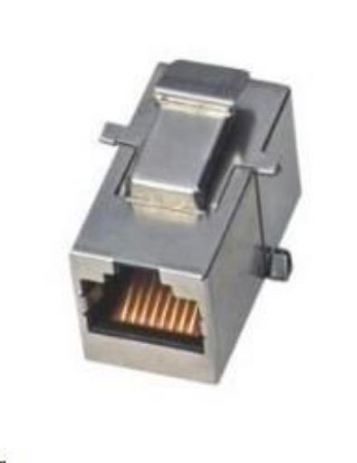 Obrázek Keystone spojka Cat6, STP, RJ45/RJ45, stříbrný