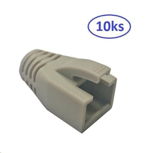 Obrázek Krytka pro konektor RJ45 10ks, s otvorem pro kabel 7mm (CAT6A např. Belden 10GXE01.07500)