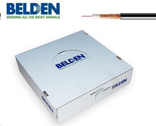 Obrázek BELDEN H125 CU - koaxiální kabel, průměr 7mm, PE(venkovní), impedance 75 Ohm, černý, 100m