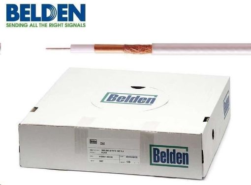 Obrázek BELDEN H121 CU - koaxiální kabel, průměr 5mm, PVC, impedance 75 Ohm, bílý, 100m