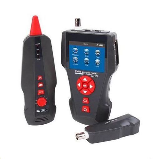 Obrázek LAN Cable Tester TLCD80 s LCD, koax, Cat3/Cat5E/Cat6, UTP/STP, USB, PoE, ping, sonda, protismyčka