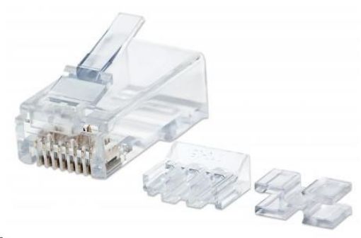 Obrázek Intellinet konektor RJ45, Cat6A, UTP, 15µ, lanko, 80 ks v nádobě