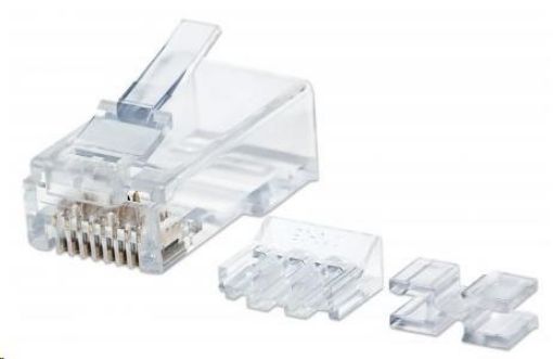 Obrázek Intellinet konektor RJ45, Cat6A, UTP, 15µ, drát, 80 ks v nádobě