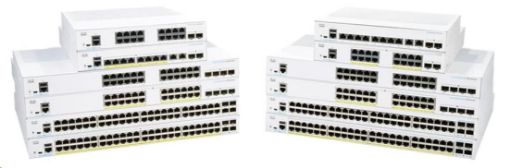 Obrázek Cisco switch CBS250-24FP-4G, 24xGbE RJ45, 4xSFP, PoE+, 370W