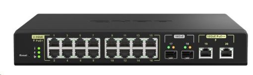 Obrázek QNAP QSW-M2116P-2T2S (2x10GbE SFP+/2x10GbE RJ45/16x2,5GbE/18xPoE)