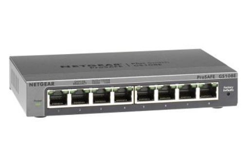 Obrázek Poškozený obal - Netgear GS108E 8-port gigabit ProSafe Plus Switch, PC management, bazar