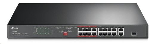 Obrázek TP-Link TL-SL1218P [16-portový 10/100 Mb/s + 2-portový gogabitový switch do racku s 16-portovým PoE+ napájením]