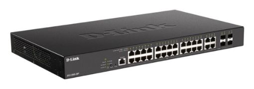 Obrázek D-Link DGS-2000-28P Managed PoE switch, 24x GbE PoE+, 4x RJ45/SFP, PoE 193W