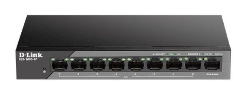 Obrázek D-Link DSS-100E-9P 9-Port 10/100 Unmanaged Long Range PoE Surveillance Switch, 92W