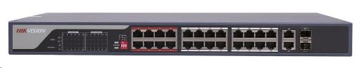 Obrázek HIKVISION DS-3E0326P-E (B) (24+2) PoE switch, 2x 100Mbit, 24x 10/100Mbit PoE Plus (370W), IEEE802.3at