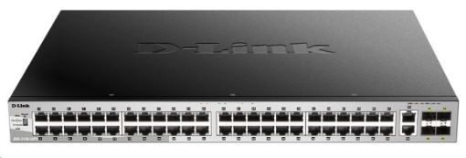 Obrázek D-Link DGS-3130-54PS/SI L3 Stackable Managed Gigabit PoE Switch, 48x PoE gigabit, 2x 10GBASE-T, 4x SFP+, 370W PoE