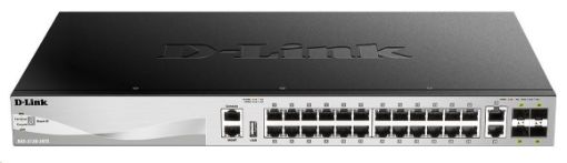 Obrázek D-Link DGS-3130-30TS/SI L3 Stackable Managed Gigabit Switch, 24x gigabit, 2x 10GBASE-T, 4x SFP+