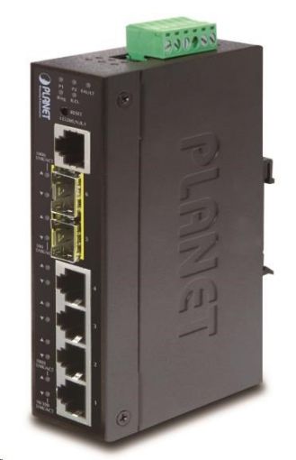 Obrázek Planet switch IGS-5225-4T2S, průmyslový 4x10/100/1000T, 2x100/1000X SFP, -40~+75°C