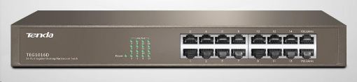 Obrázek Tenda TEG1016D 16-port Gigabit Ethernet Switch, 10/100/1000 Mbps, fanless, rackmount